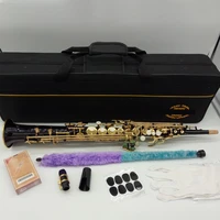 brand mfc soprano saxophone reference 54 black lacquer b flat soprano sax r54 with case mouthpiece reeds neck