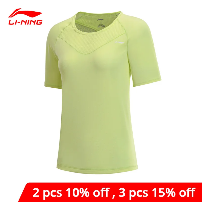 Женская футболка для тренировок Li-Ning облегающая дышащая из 92% полиэстера 8%