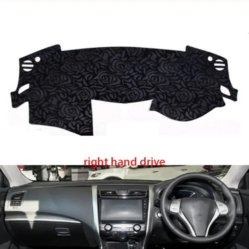 Нескользящий коврик для приборной панели с рисунком розы автомобильная наклейка
