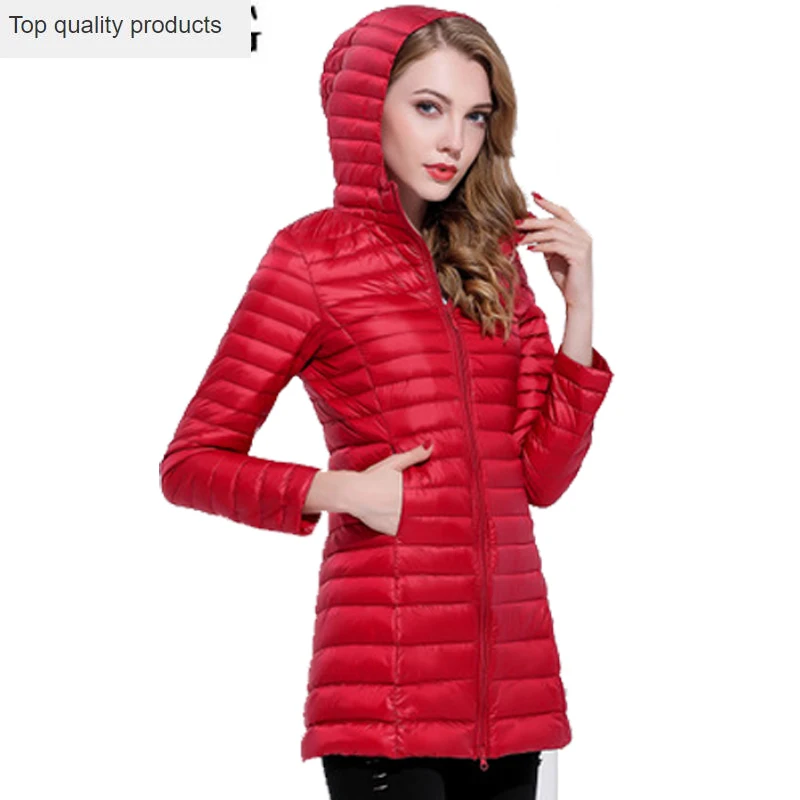 Размера плюс 4XL 2020 Новый осень зима Для женщин Ультра светильник утка куртка
