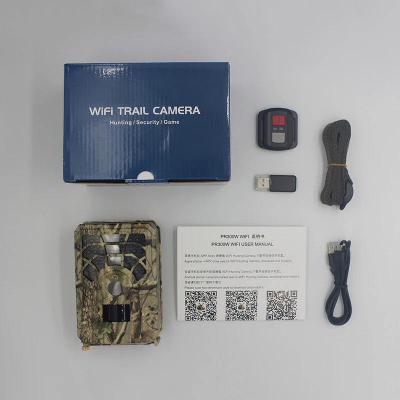 

WIFI 24MP 1080P Hunting Camera Super Night Vision HD Thermal Scope Photo Traps PIR Outdoor Wildlife Monitor with Smart Phones