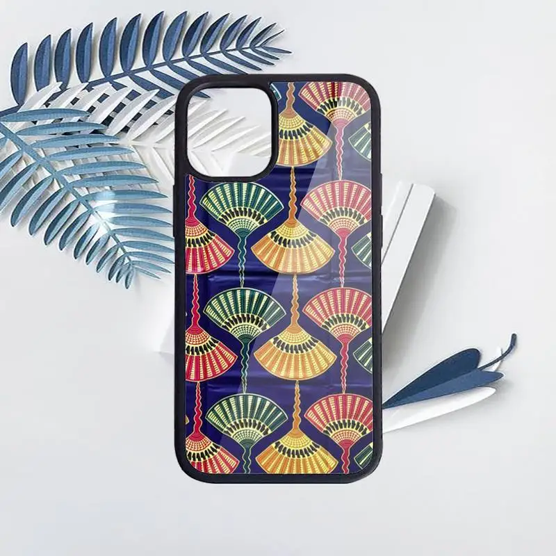 

African style fabric print pattern Phone Case PC for iPhone 11 12 pro XS MAX 8 7 6 6S Plus X 5S SE 2020 XR