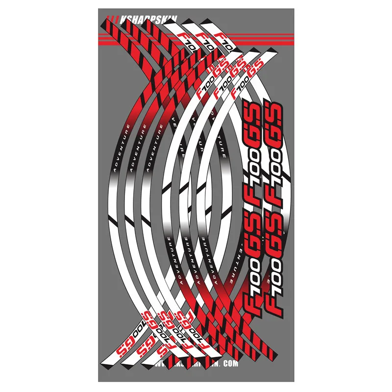 

12 X Thick Edge Outer Rim Sticker Stripe Wheel Decals For BMW F7000GS f700 gs motorcycle wheel stickers