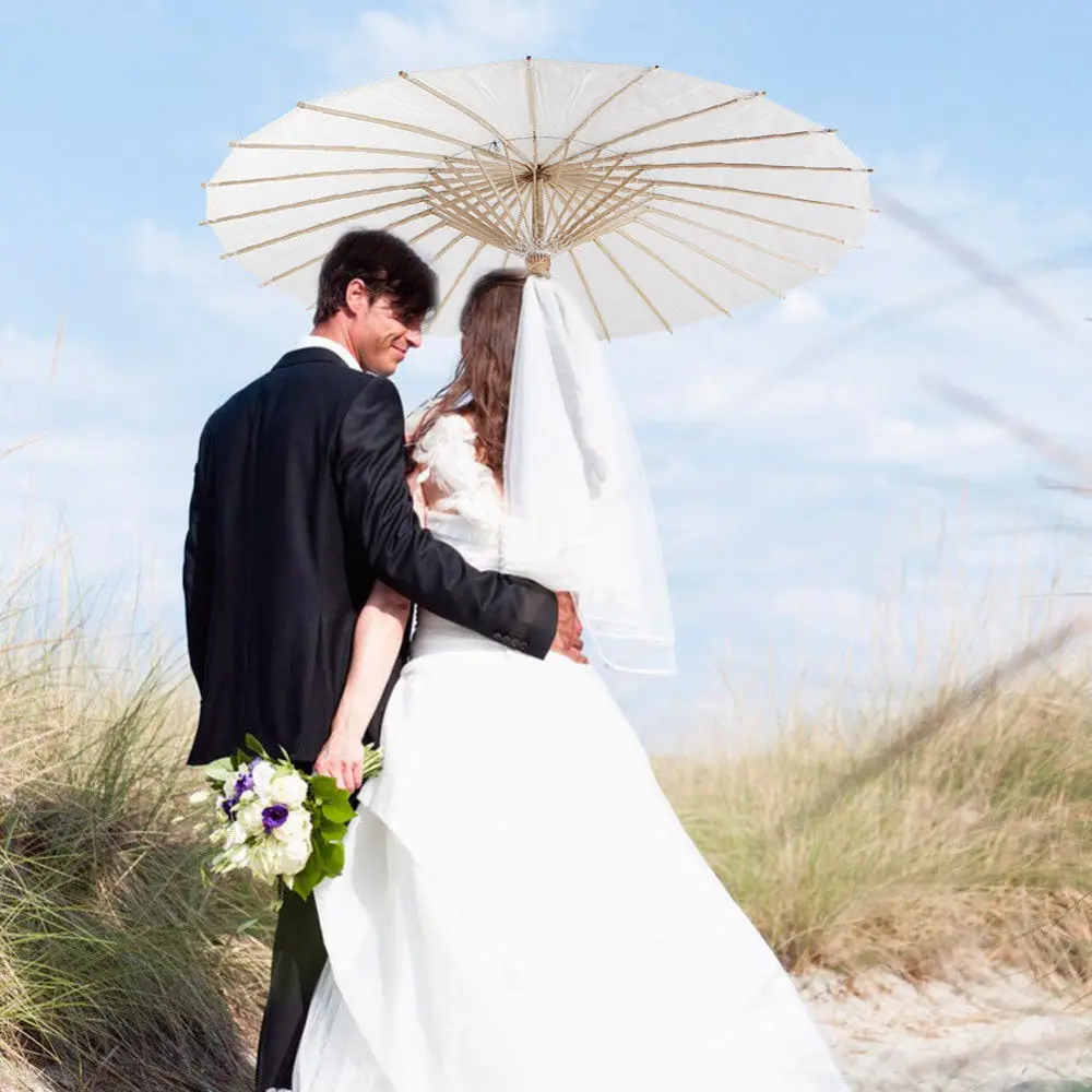 

Chinese Japanese Style Asian Oiled Paper Bamboo Umbrella Parasol Umbrella - Size