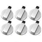 Новые печи ручки для плиты, ручки печи 6 шт., цинковый сплав 6 мм Универсальный Серебряный газовая плита Управление ручки адаптеры печь поворотный переключатель Cooki