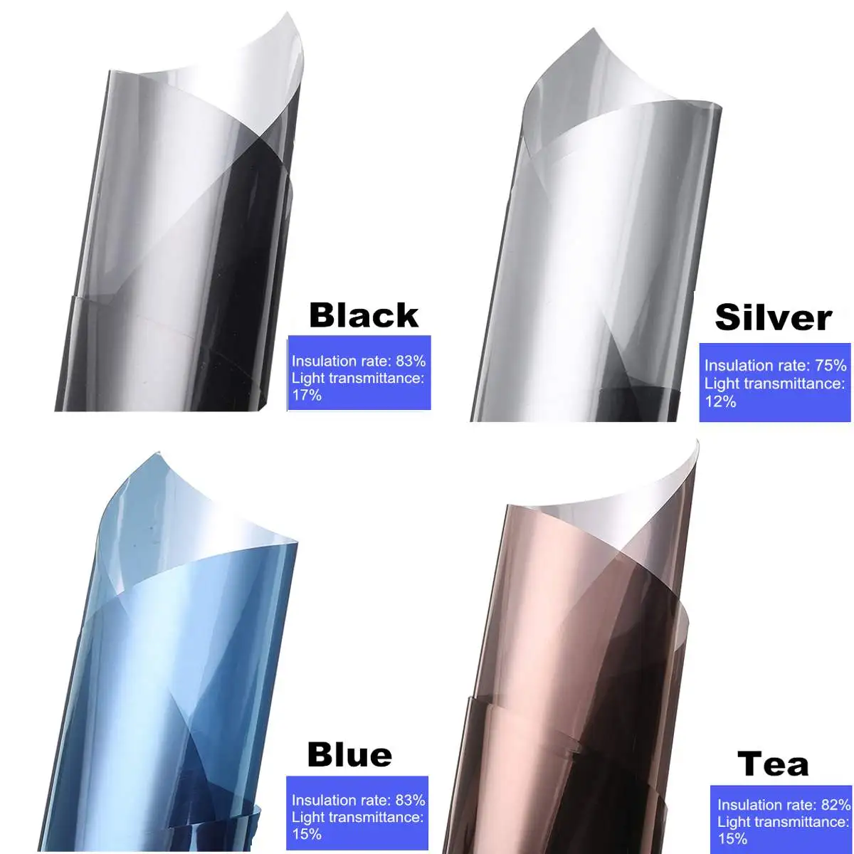 

Solar Reflective One Way Mirror Privacy Window Film Insulation Stickers 50cm*2m UV Blocking Reflective Heat Control for US