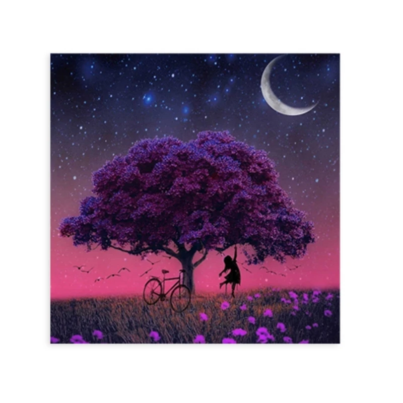 

Алмазная живопись «сделай сам», полностью Алмазная круглая Ночная Вышивка крестиком, украшение для дома