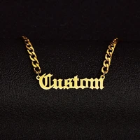 personalized customized name necklace stainless steel nk chain custom nameplate curb necklaces for women men jewelry gifts
