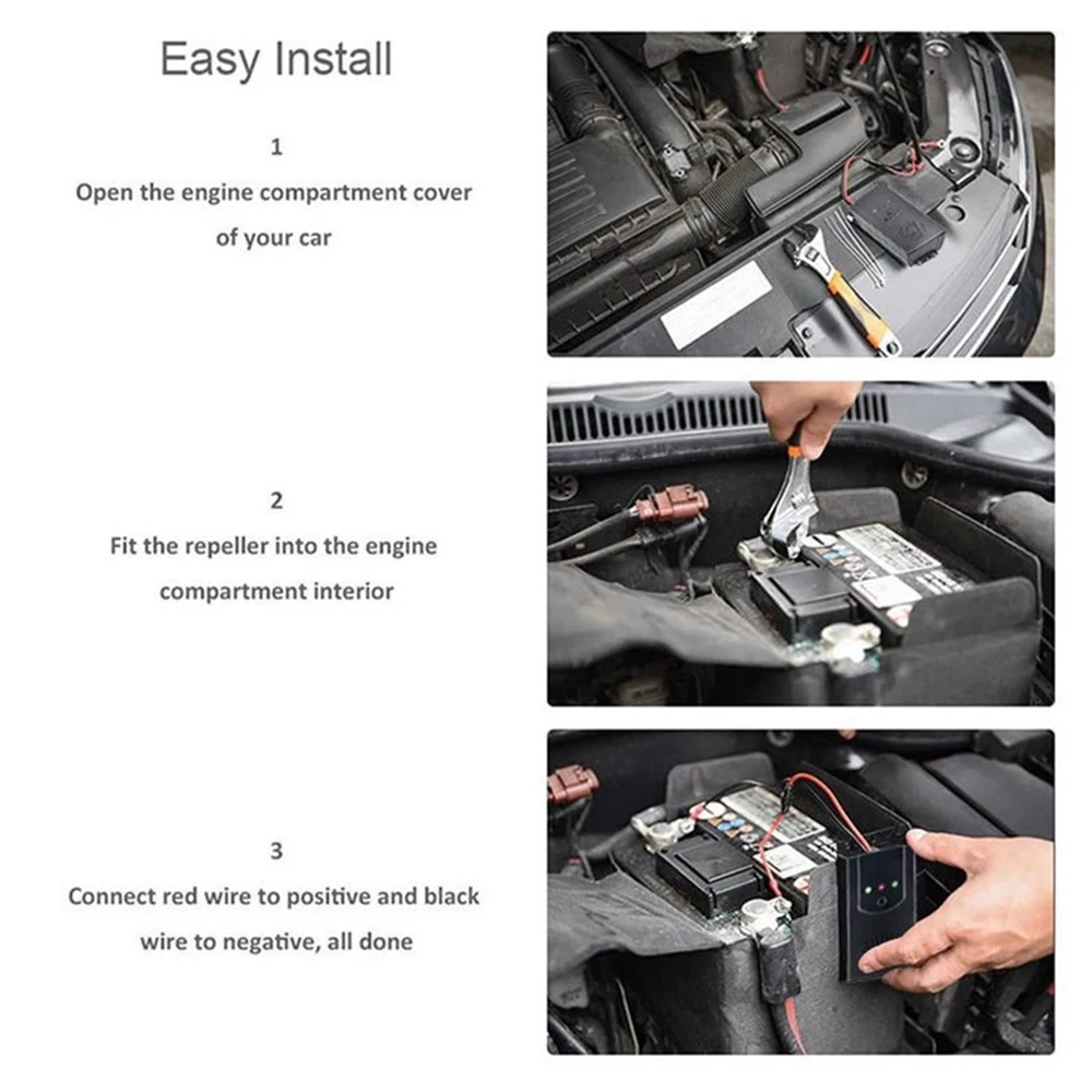 Ультразвуковой отпугиватель мышей авто под капот грызуны автомобильная