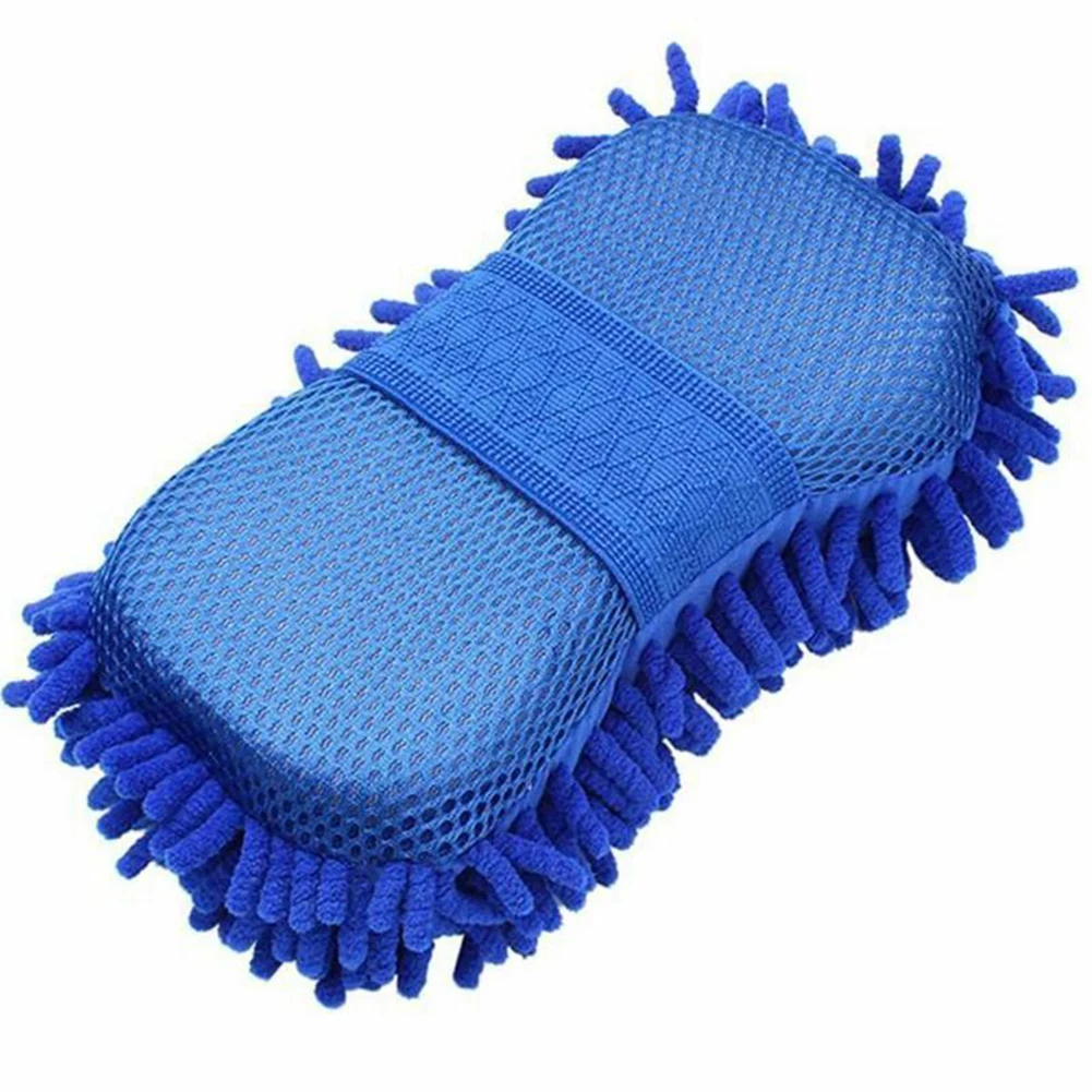 

2 In 1 Wardrobe Wet And Dry Cleaning Sponge Tool Chenille Anti Slip Coral Shaped Household Window Car Washing Gloves