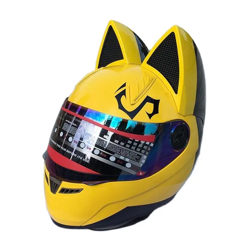 Классный желтый шлем для ушей автомобильный езды на мотоцикле противотуманный