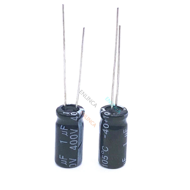

30pcs/lot 400V 1UF 6*12 20% RADIAL aluminum electrolytic capacitor 1000NF 20%