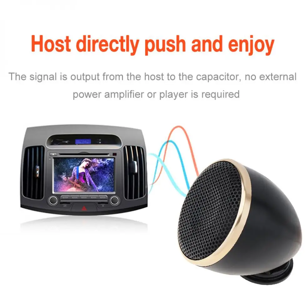 2шт 2 5 дюймов Универсальный алюминиевый Среднечастотный динамик твитер 4 Ом 200 Вт