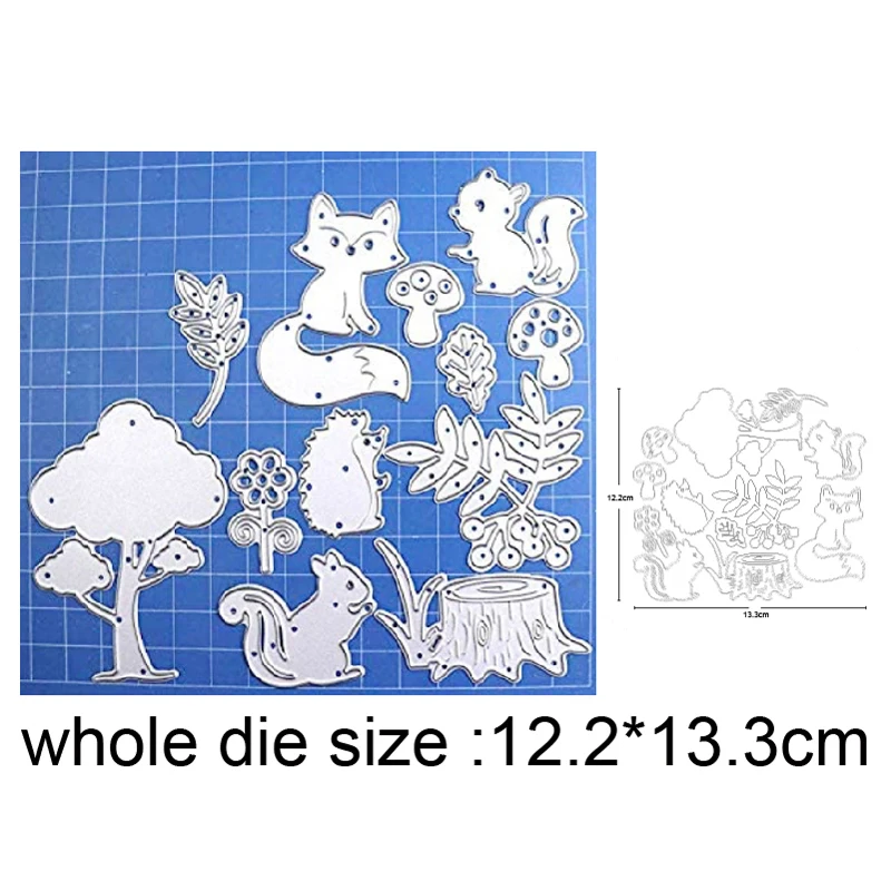 

2020 New Metal Dies Forest Animal Series cutting dies and stamps DIY Scrapbooking Stencils dies Album Card Making Embossing dies