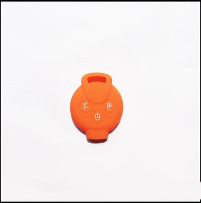 orange Чехол для ключей smart 451, прямой чехол для ключей Siliconse keycase для smart 451 fortwo - Название цвета: orange