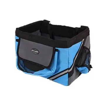blue HIPET собака велосипедная корзина кошка щенок Сумка переноска для велосипедов со светоотражающей полосой на открытом воздухе путешествия велосипед переноска сиденье для маленькой собаки - Цвет: blue
