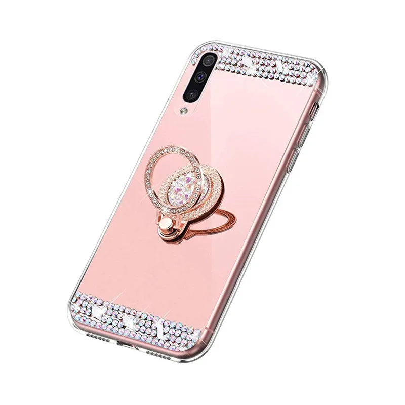 Чехол для Redmi Note 7 Pro зеркальный силиконовый чехол с кольцом 5 6 8 Xiaomi Mi 10 9 9s 8T 8A 7A 6A