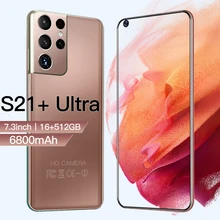 New Version S21+ Ultra 5G 7.3 Inch Smartphone 6800mAh Unlock Global Version 24MP+48MP 12GB+512GB Mobile Phones
