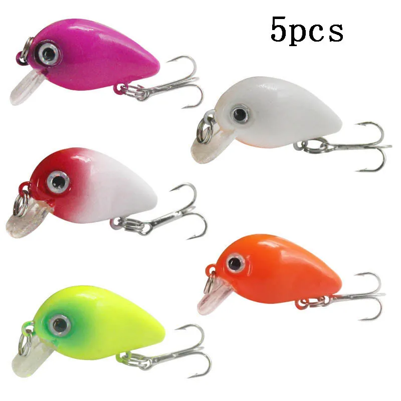 

5PCS Crankbait Fishing Lure 29mm 1.6g Crank Bait Hard Baits Topwater Artificial Wobbler Bass Japan Fly Fishing Accessories Peche