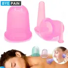 Набор антицеллюлитных антивозрастных банок, 4 шт.компл., силиконовые присоски для лица и тела