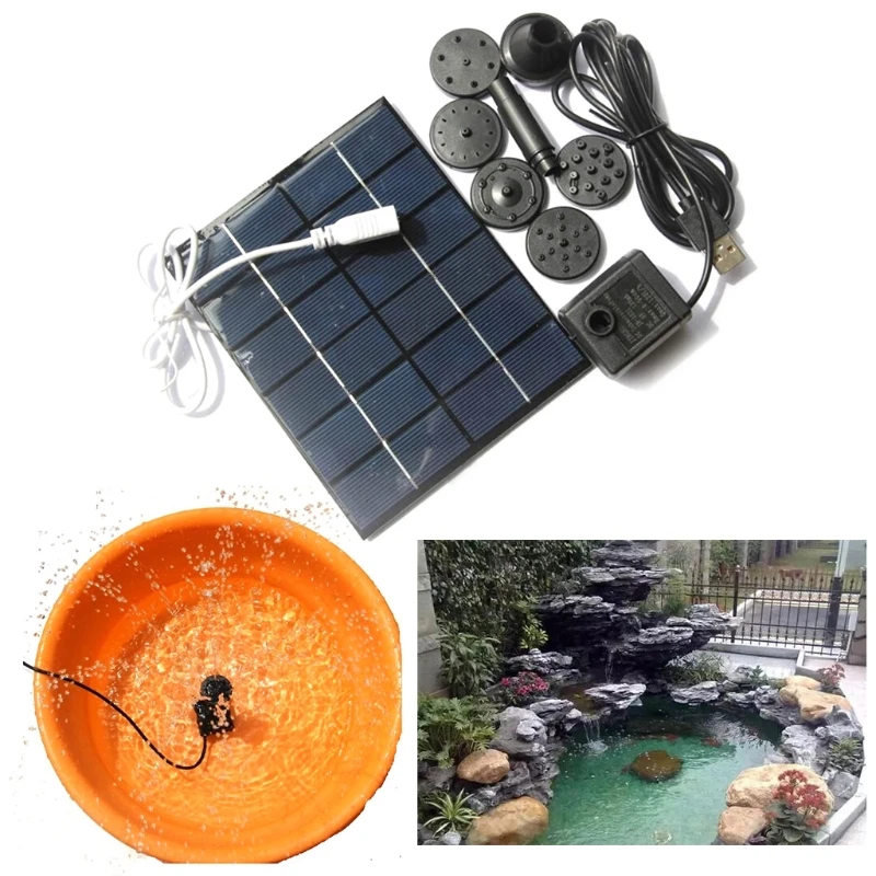 Мини насос для аквариума на солнечной батарее 2 Вт|Силовое и монтажное