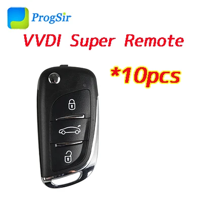 10pieces Супер дистанционный ключ Xhorse VVDI для управления DS с электронным чипом Super XT27 внутри может использоваться как супер чип ID XEDS01 - Цвет: 10pieces