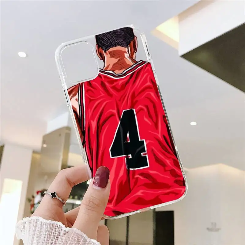 

Slam Dunk anime Phone Case Transparent soft For iphone 5 5s 5c se 6 6s 7 8 11 12 plus mini x xs xr pro max