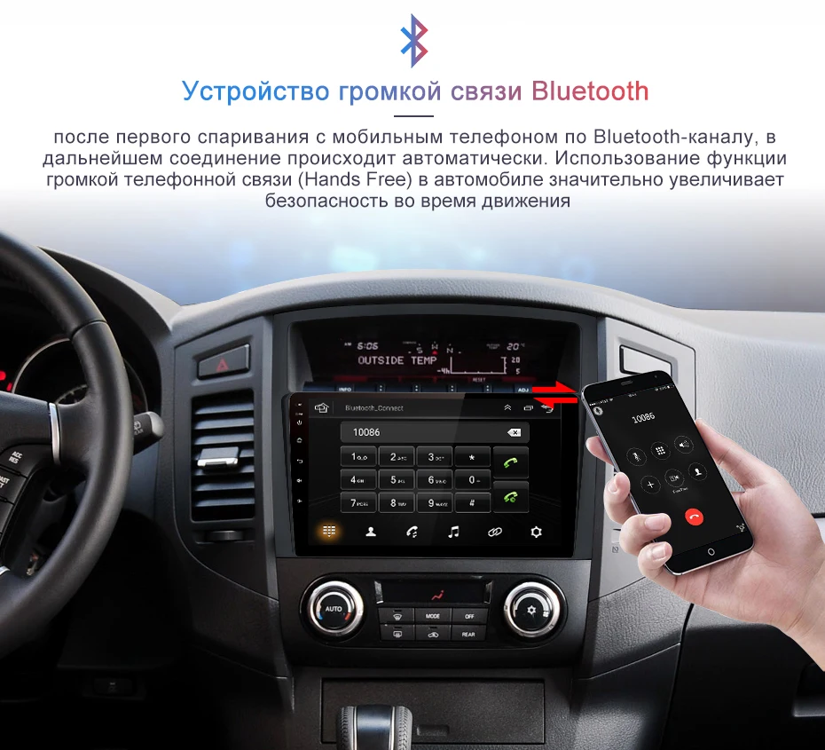 Junsun V1 2G+ 32G Android 9,0 для Mitsubishi Pajero 4 2006- Автомобильный Радио Мультимедиа Видео плеер навигация gps 2 din dvd