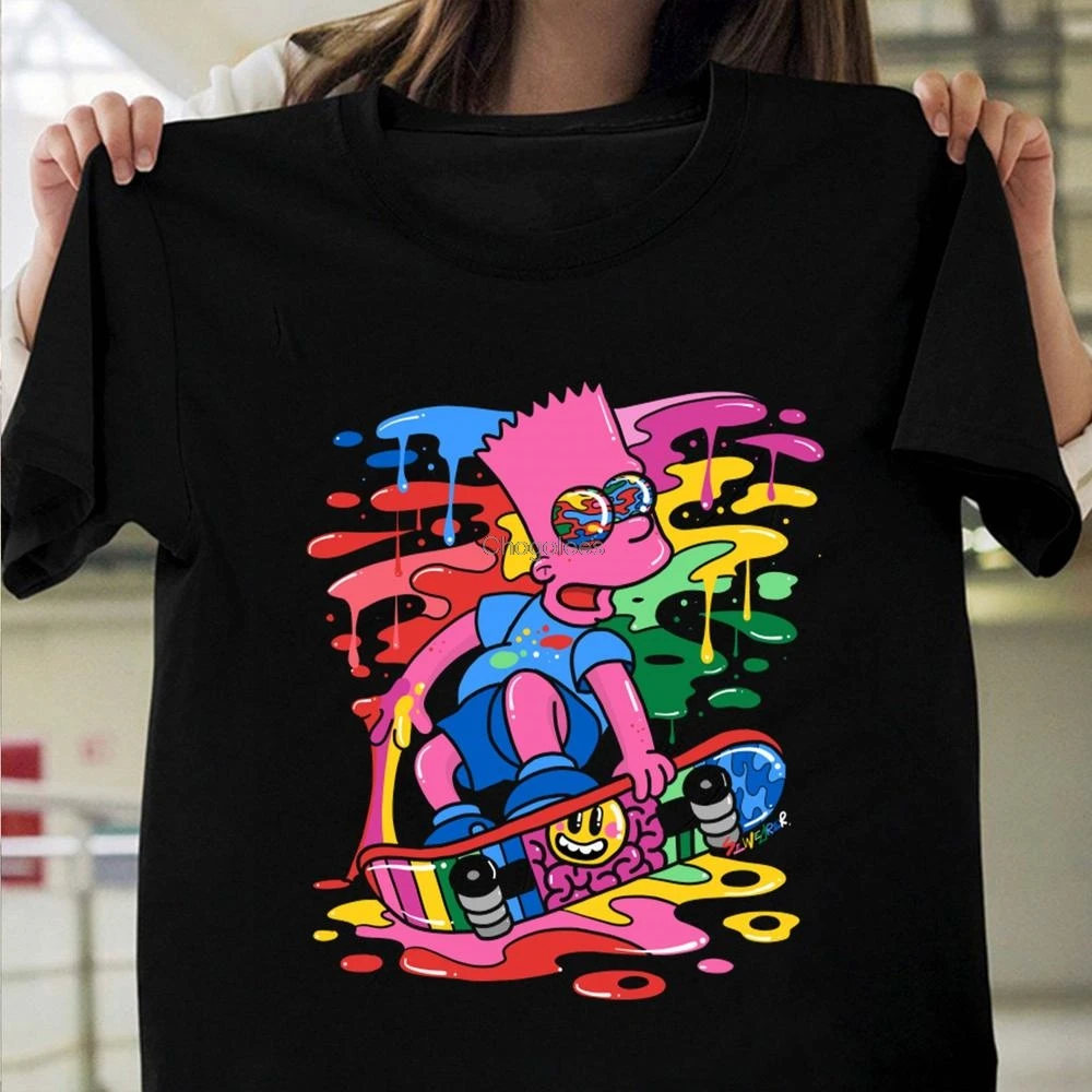 2021 футболка Gif Trippin для катания на коньках Симпсоны разноцветная трендовая
