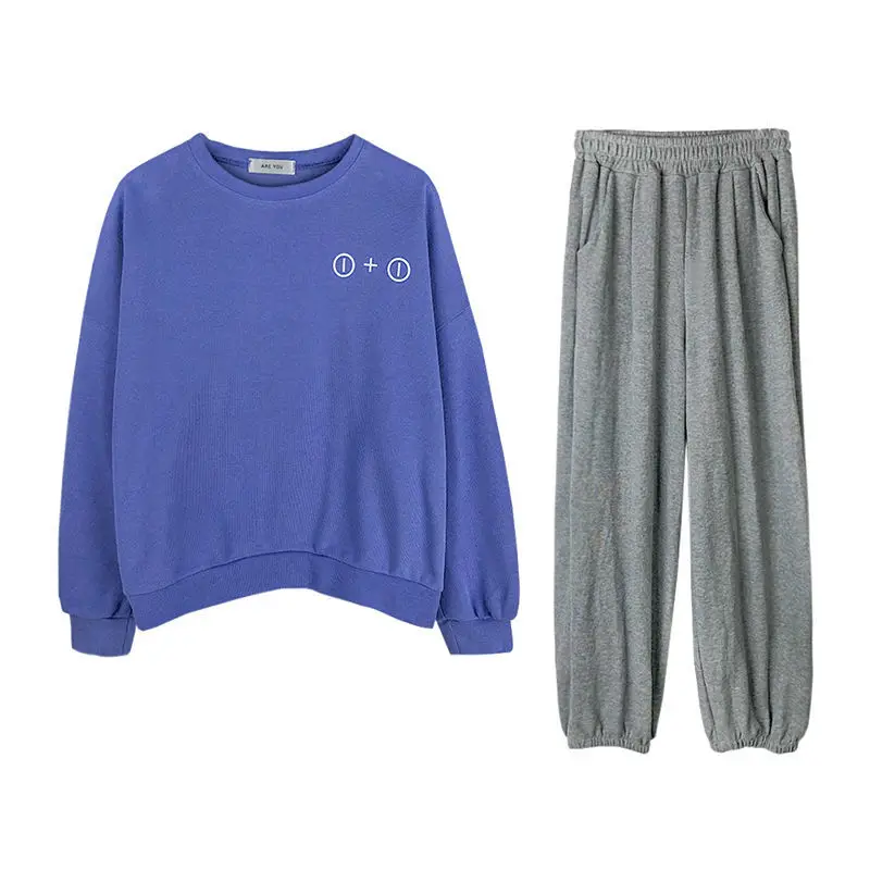 

Suit Female Students Autumn Loose Fashion Western Style Coat Casual Sports Pants Two - Piece Ins Fashion