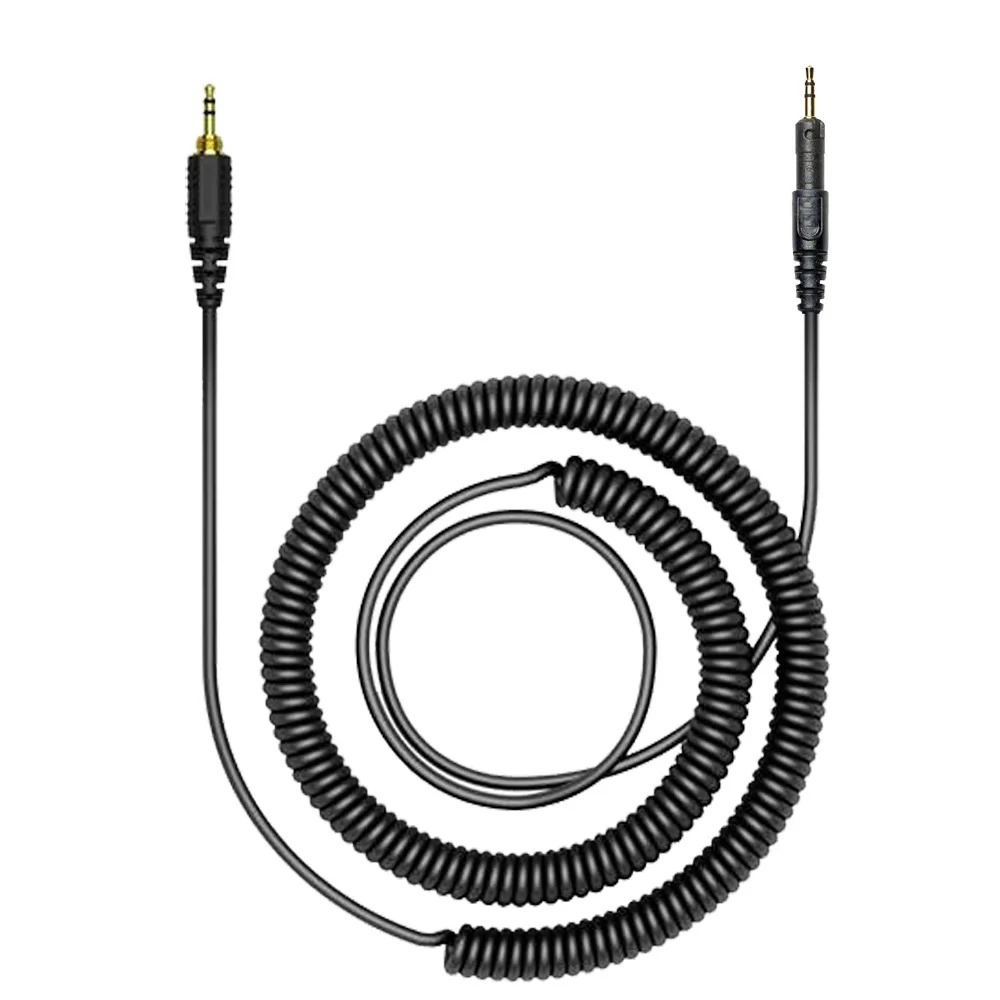 

OFC 6.35mm Replacement Spring Relief Coiled Cable Extension Cord For Audio Technica ATH M50x M40X M70X M60X Headphones