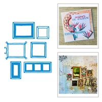 2020 new rectangle and square photo frame metal cutting dies for diy album decoration greeting card paper scrapbooking no stamps