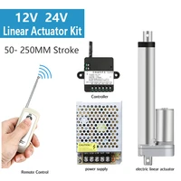 12v 24v linear actuator kit electric linear actuator with rf remote control and power supply linear actuator controller 30w 2 5a