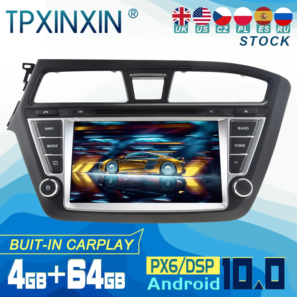 

Автомагнитола для Hyundai I20 2014-2017, Android 10, GPS-навигация, стерео, CD, DVD, Wi-Fi, DSP, BT