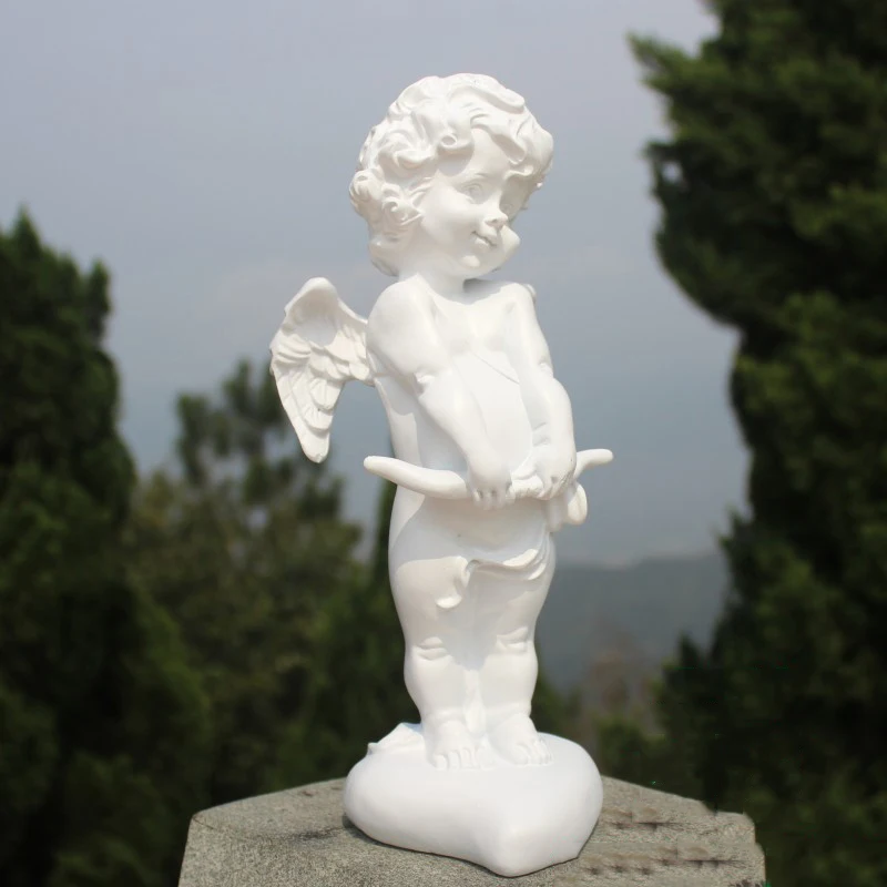 Статуэтки из пасторальной смолы ангел любовь Бог Купидон ремесла наружная