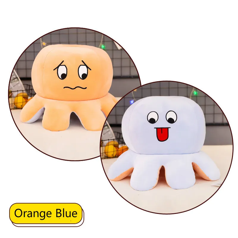 

Cute Rever-sible Devilfish Plush Toys Double-Sided Flip Doll Mood Devilfish Toys Animal Plush Toy Peluches Toys Kids Gifts