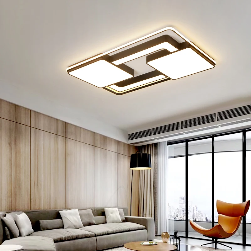 Новая квадратная люстра светодиодная для гостиной спальни столовой дома