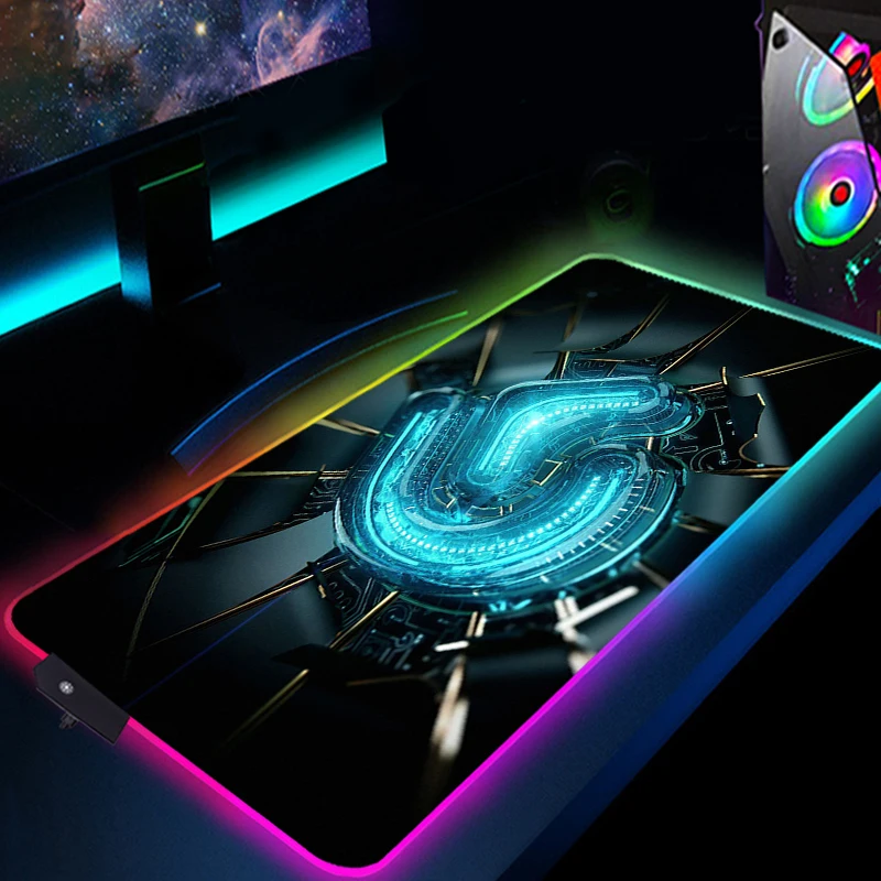 rgb mouse pad logitech logo anime gaming mousepad gamer large led black rubber mouse mat pc keyboard pad for computer laptop pad free global shipping