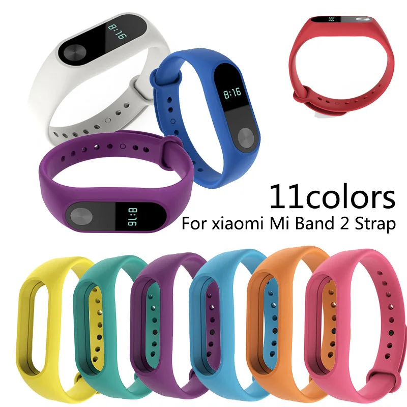 Ремешок силиконовый для смарт часов Xiaomi Mi band 2 сменный Браслет Для Band