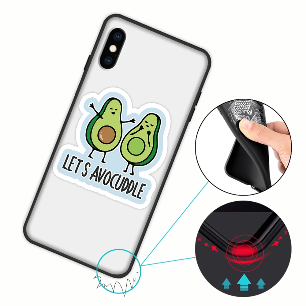 avocado soft cover case for iphone 12 11 pro x xs xr max free global shipping
