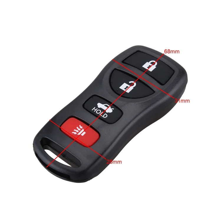 Yetaha 4 кнопки дистанционный ключ брелок от машины Оболочка Чехол Замена для Nissan