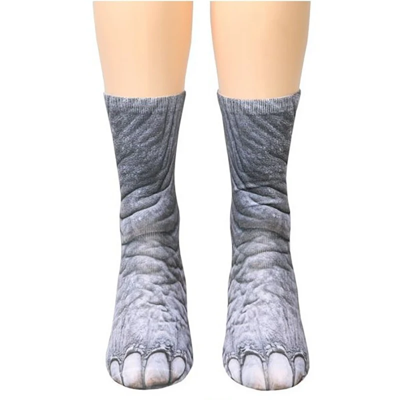 Носки с объемным принтом животных для взрослых большие хлопковые носки