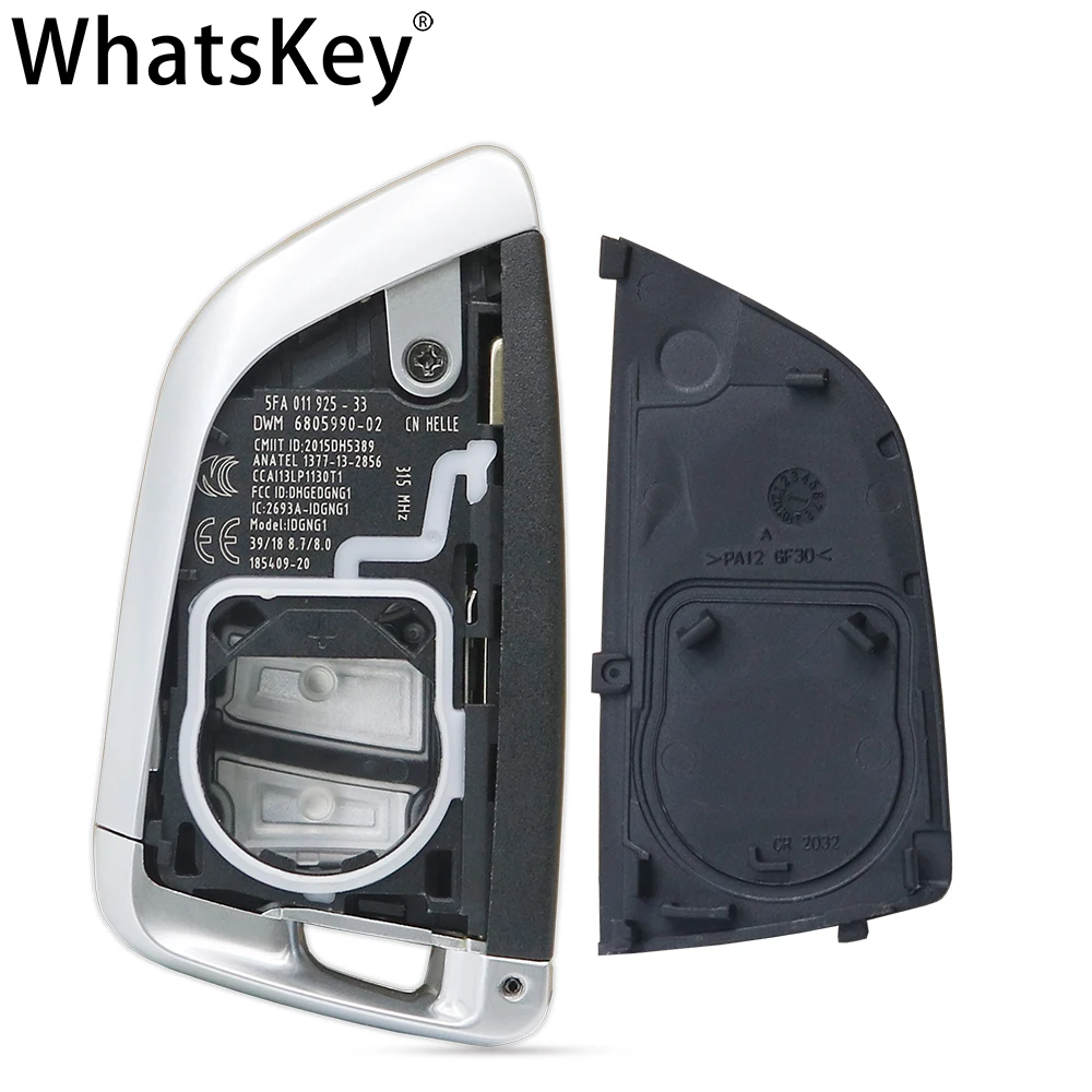Кнопочный чехол для смарт-карты WhatsKey 3/4 вставка ключа BMW X1 X3 X5 X6 F48 F39 F10 F22 F30 G30 G20 530 525