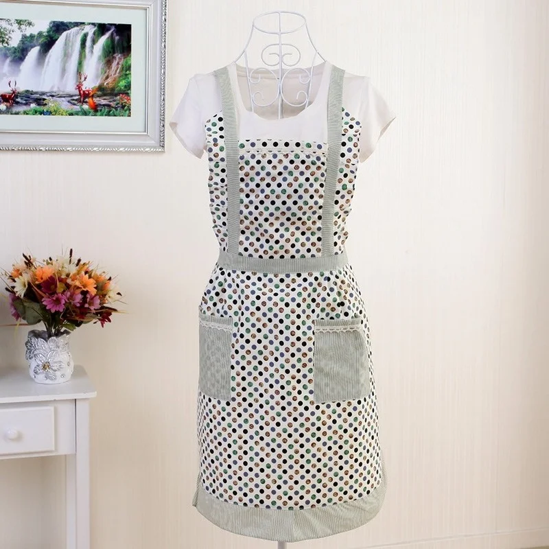 

Apron for kitchen hairdresser's goods Women Lady Restaurant Home Kitchen For Pocket Cooking Cotton Apron Bib hairdresser's goods
