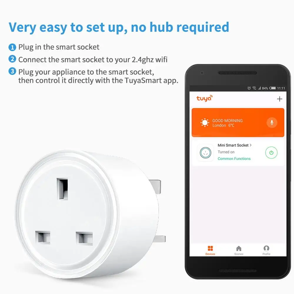 Умный пульт дистанционного управления с Wi-Fi вилка стандарта Великобритании