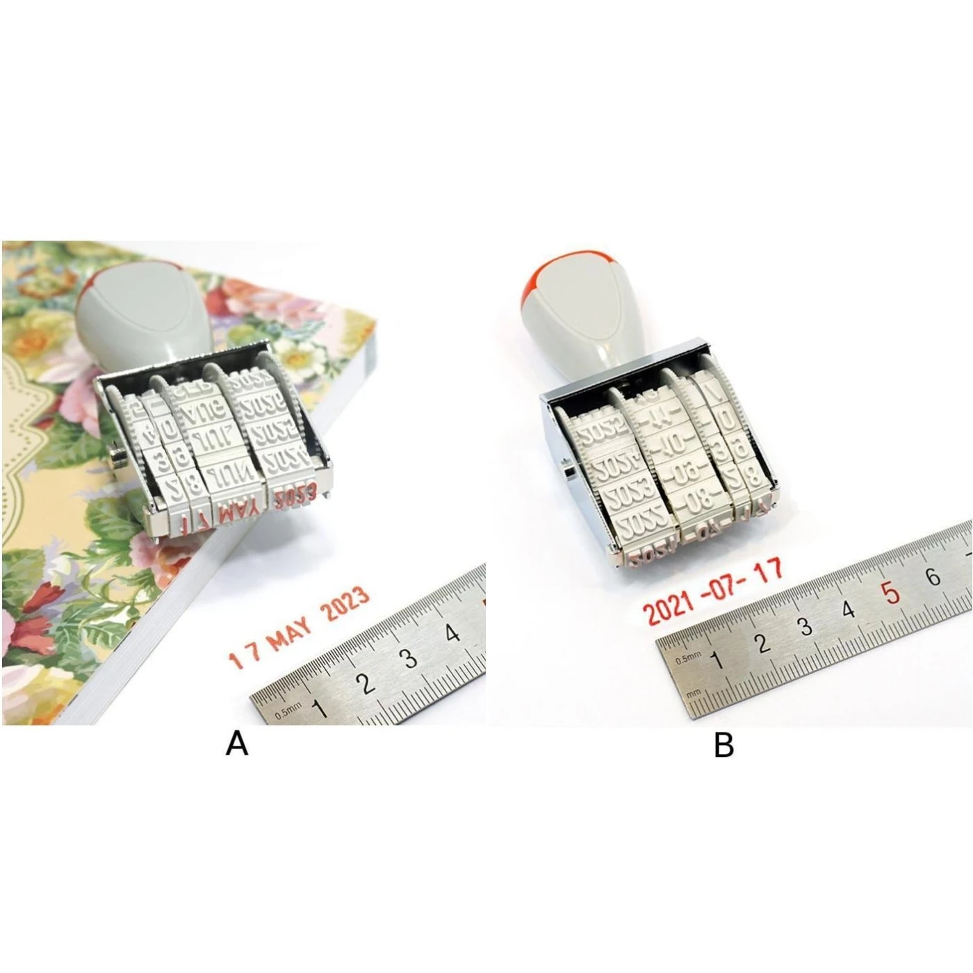 Винтажный подвижный штамп месяц дата DIY колесо цифровая Дата регулируемый ремень