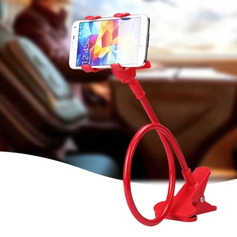 Мобильный ленивый кронштейн с двумя зажимами Гибкая подставка для телефона