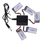 Аккумулятор Lipo 3,7 в 400 мА  ч и зарядное устройство usb для квадрокоптера H107 H31 KY101 E33C E33 U816A V252 H6C 25C RC 802035 Lipo