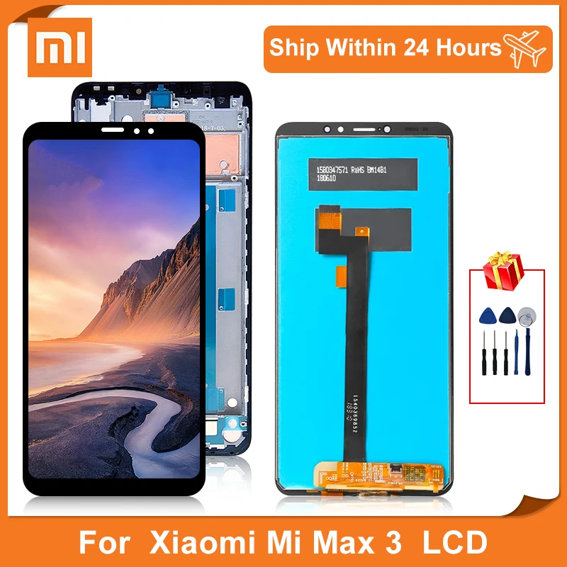 6 9 &quotдля Xiaomi MI MAX 3 ЖК дисплей сенсорный экран дигитайзер для XIAOMI Max с рамкой max3