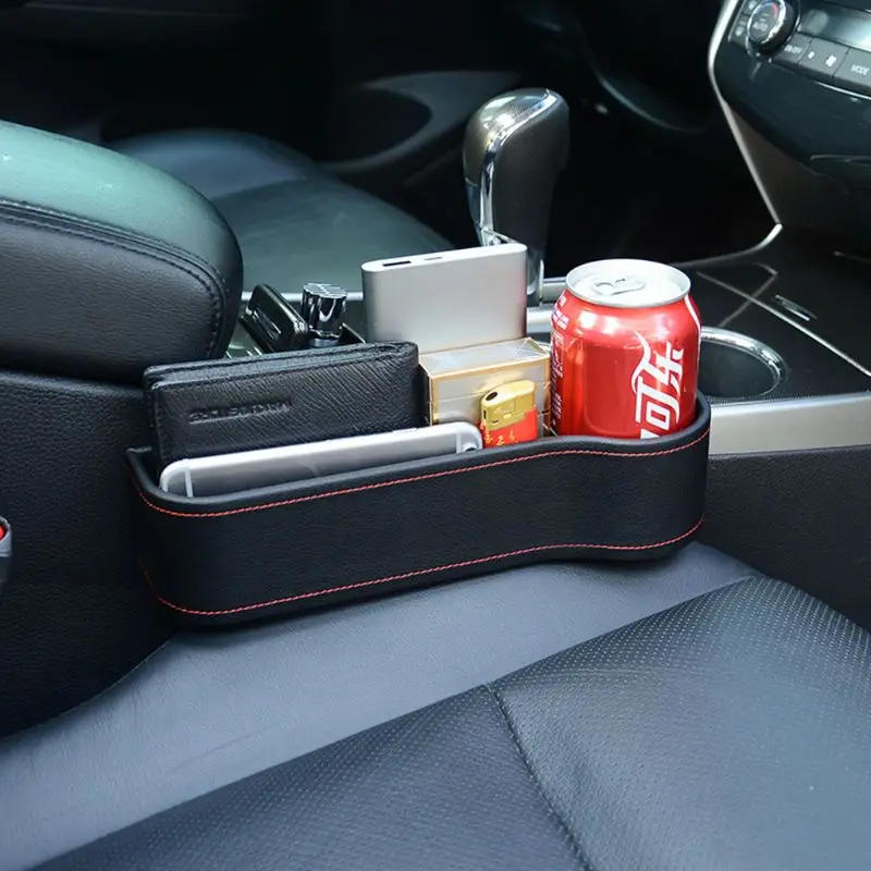 

Multifunctional Car Seat Organizer Filler Pocket PU Leather Auto Console Side Catcher Storage Box Holder Container